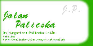 jolan palicska business card